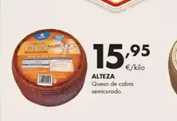 Supermercados Lupa ALTEZA Queso de cabra semicurado oferta