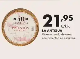 Supermercados Lupa LA ANTIGUA Queso curado de oveja con pimentón en escamas oferta