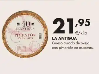 Supermercados Lupa LA ANTIGUA Queso curado de oveja con pimentón en escamas oferta