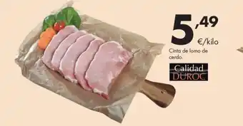 Supermercados Lupa Cinta de lomo de cerdo oferta