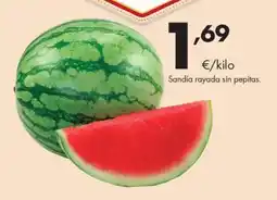 Supermercados Lupa Sandía rayada sin pepitas oferta