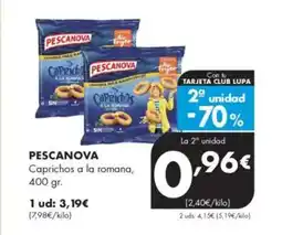 Supermercados Lupa PESCANOVA Caprichos a la romana oferta