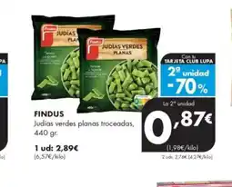 Supermercados Lupa FINDUS Judías verdes planas troceadas oferta