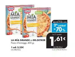 Supermercados Lupa LA MÍA GRANDE de DR. OETKER Pizza 4 formaggi oferta