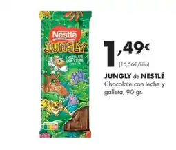 Supermercados Lupa JUNGLY de NESTLÉ Chocolate con leche y galleta oferta