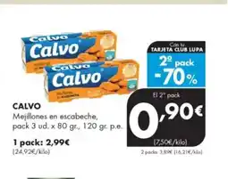 Supermercados Lupa CALVO Mejillones en escabeche oferta