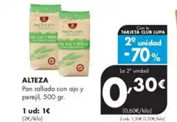 Supermercados Lupa ALTEZA Pan rallado con ajo y perejil oferta