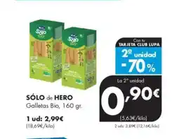 Supermercados Lupa SÓLO de HERO Galletas Bio oferta