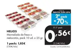 Supermercados Lupa HELIOS Mermelada de fresa o melocotón oferta