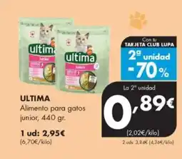 Supermercados Lupa ULTIMA Alimento para gatos oferta