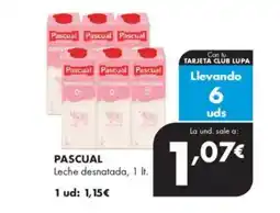 Supermercados Lupa PASCUAL Leche desnatada oferta