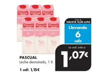 Supermercados Lupa PASCUAL Leche desnatada oferta