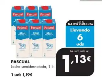 Supermercados Lupa PASCUAL Leche semidesnatada oferta