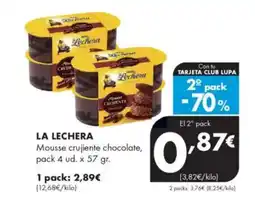 Supermercados Lupa LA LECHERA Mousse crujiente chocolate oferta
