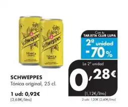 Supermercados Lupa SCHWEPPES Tónica original oferta