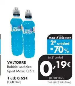 Supermercados Lupa VALTORRE Bebida isotónica Sport Maxx oferta