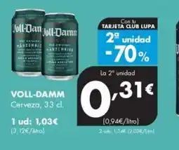 Supermercados Lupa VOLL-DAMM Cerveza oferta