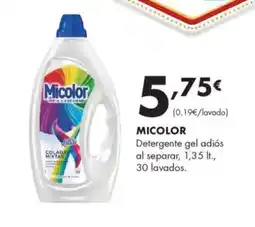 Supermercados Lupa MICOLOR Detergente gel adiós al separar oferta