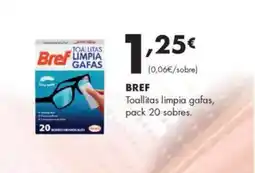 Supermercados Lupa BREF Toallitas limpia gafas, pack 20 sobres. oferta
