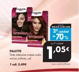 Supermercados Lupa PALETTE Tinte intensive creme color varios colores, ud. oferta