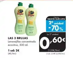 Supermercados Lupa LAS 3 BRUJAS Lavavajillas concentrado ecocitrus oferta