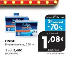 Supermercados Lupa FINISH Limpiamáquinas oferta