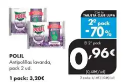 Supermercados Lupa POLIL Antipolillas lavanda, pack 2 ud. oferta