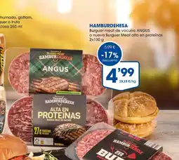 Supermercados Plaza HAMBURDERESA Burguer meat de vacuno ANGUS o nueva Burguer Meat alta en proteínas oferta