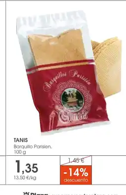 Supermercados Plaza TANIS Barquillo Parisien oferta