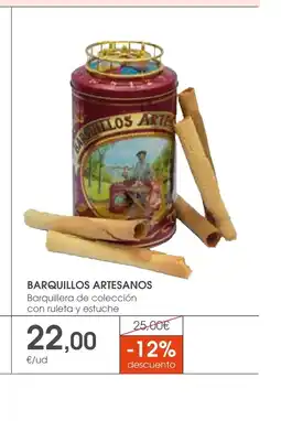 Supermercados Plaza BARQUILLOS ARTESANOS Barquillera de colección con ruleta y estuche oferta