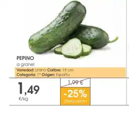 Supermercados Plaza Pepino oferta