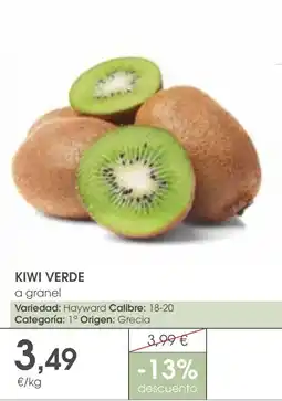 Supermercados Plaza Kiwi verde oferta