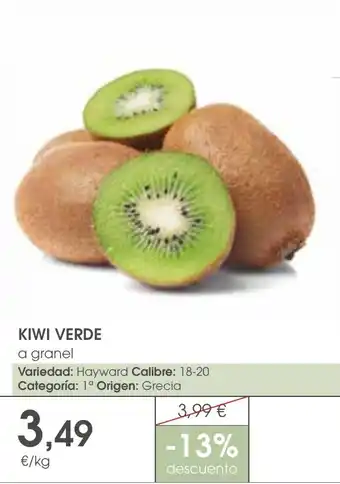 Supermercados Plaza Kiwi verde oferta