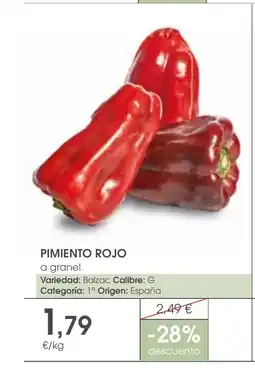Supermercados Plaza Pimiento rojo oferta