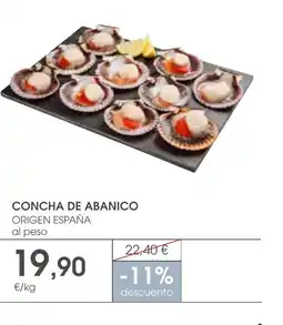 Supermercados Plaza Concha de abanico origen españa oferta