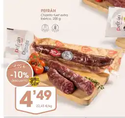 Supermercados Plaza PEFRÁN Charrito fuet extra ibérico oferta