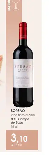 Supermercados Plaza BORSAO Vino tinto cuvee D.O. Campo de Borja oferta