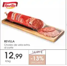 Supermercados Plaza REVILLA Chorizo de vela extra, al corte oferta