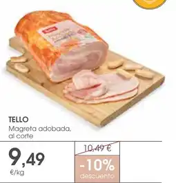 Supermercados Plaza TELLO Magreta adobada, al corte oferta