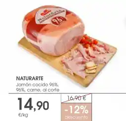 Supermercados Plaza NATURARTE Jamón cocido 96%, 96%, carne, al corte oferta