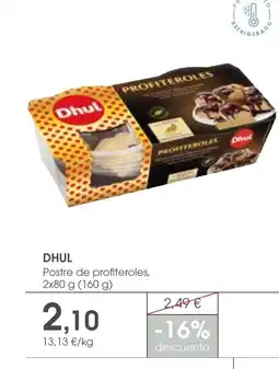 Supermercados Plaza DHUL Postre de profiteroles, oferta