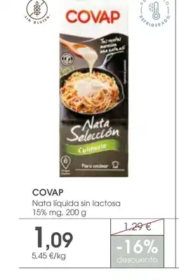 Supermercados Plaza COVAP Nata líquida sin lactosa oferta