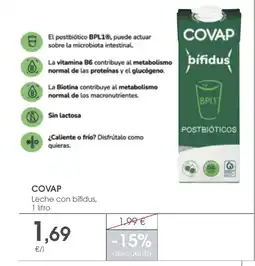 Supermercados Plaza COVAP Leche con bífidus oferta