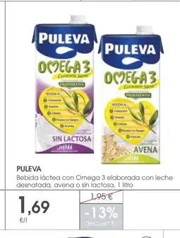Supermercados Plaza PULEVA Bebida láctea con Omega 3 elaborada con leche desnatada, avena o sin lactosa oferta