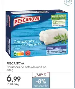 Supermercados Plaza PESCANOVA Corazones de filetes de merluza oferta