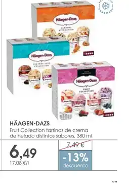 Supermercados Plaza HÄAGEN-DAZS Fruit Collection tarrinas de crema de helado distintos sabores oferta