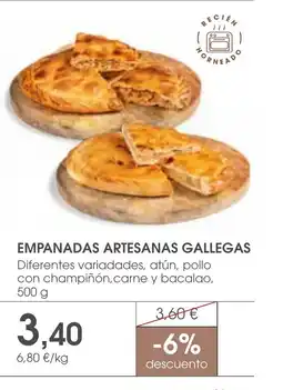 Supermercados Plaza Empanadas artesanas gallegas oferta