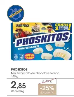 Supermercados Plaza PHOSKITOS Mini bizcochito de chocolate blanco oferta