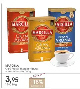 Supermercados Plaza MARCILLA Café molido mezcla, natural o descafeinado oferta