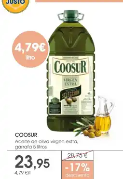 Supermercados Plaza COOSUR Aceite de oliva virgen extra garrafa oferta